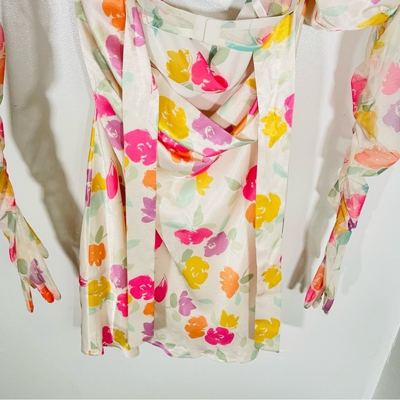 NEW For Love and Lemons Hazel Mini Dress Floral Preppy Summer Garden Party - Picture 13 of 13